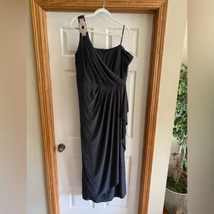 Eggplant dress with Gold Rhinestone Detail